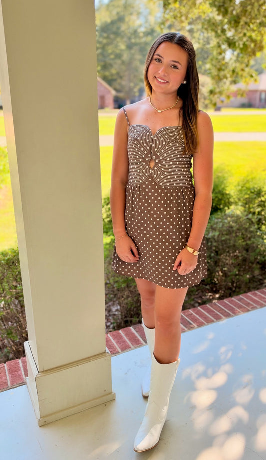 The Mocha Dot Dress