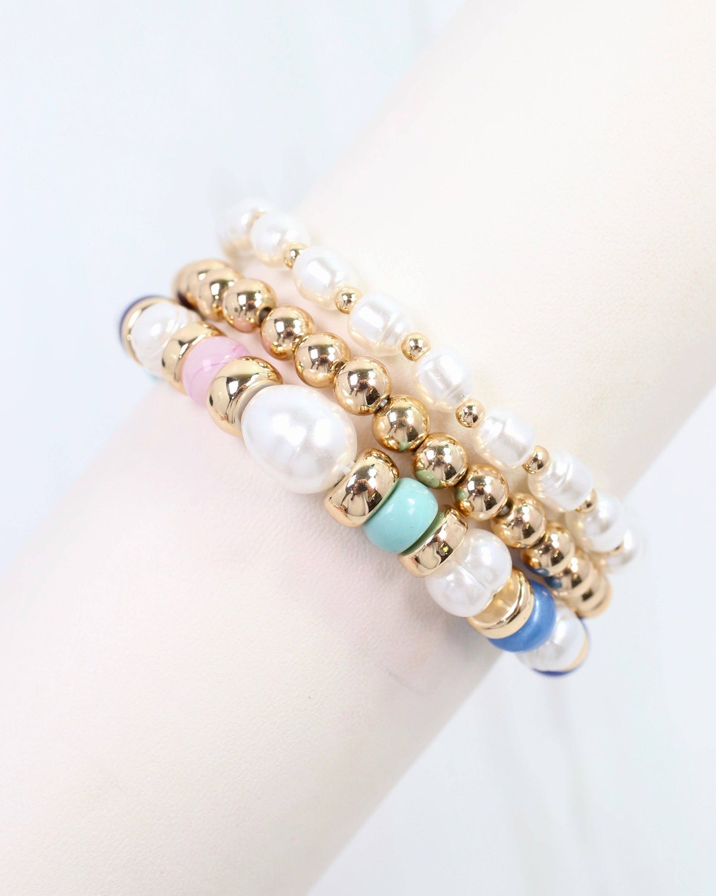 Bowie Bead and Pearl Bracelet Set