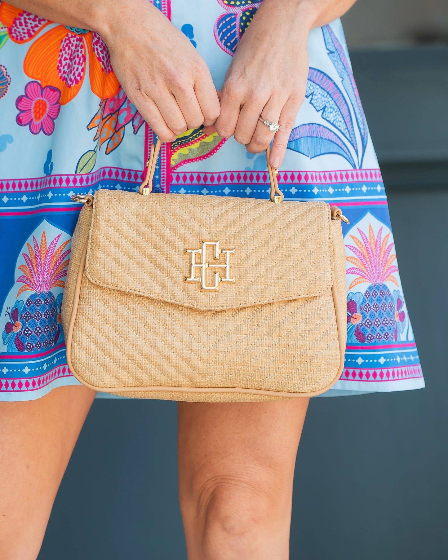 Sinclair Quilted Crossbody Natural - Caroline Hill