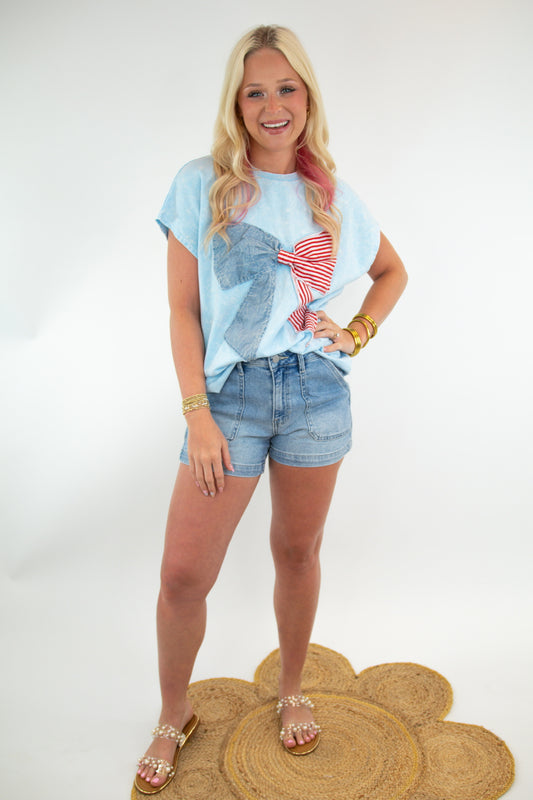 Americana Mineral Wash Bow Top