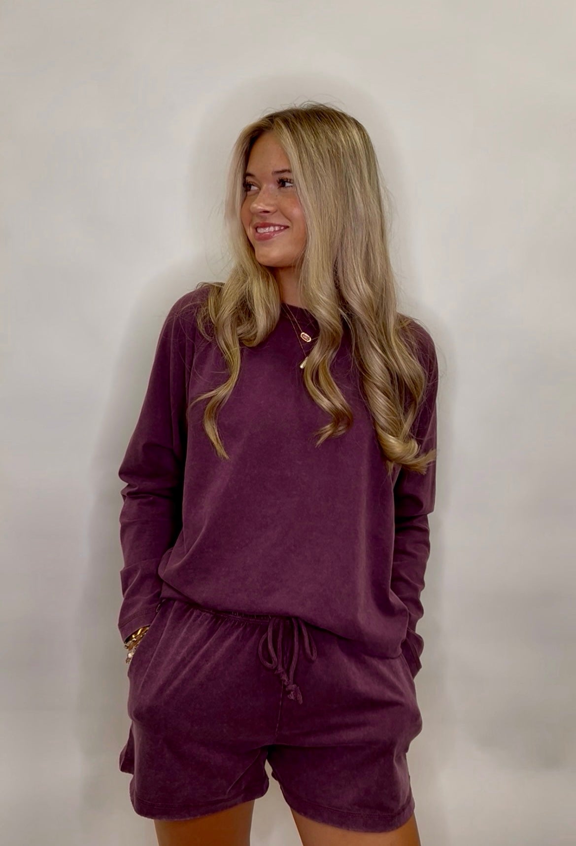 Dark Cherry Everyday Short Set