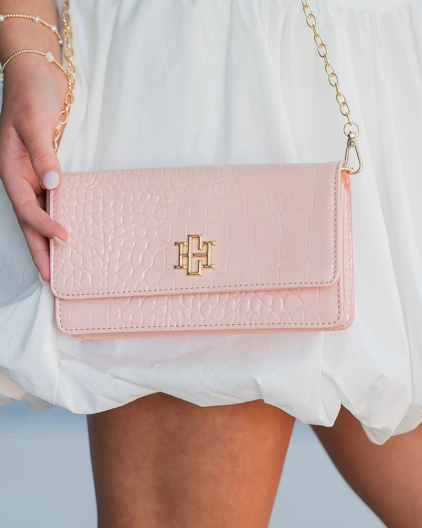 Brynleigh Clutch Crossbody Blush Patent-Caroline Hill