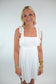 White Ruffle Tie Back Baby Doll Mini Dress