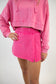 Pink Mineral Wash A-Line Skort