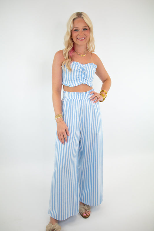 Blue Beachy Striped Set