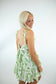 Olive Floral Tiered Mini Dress