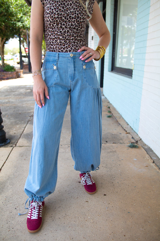 Cotton Denim Lotus Jean