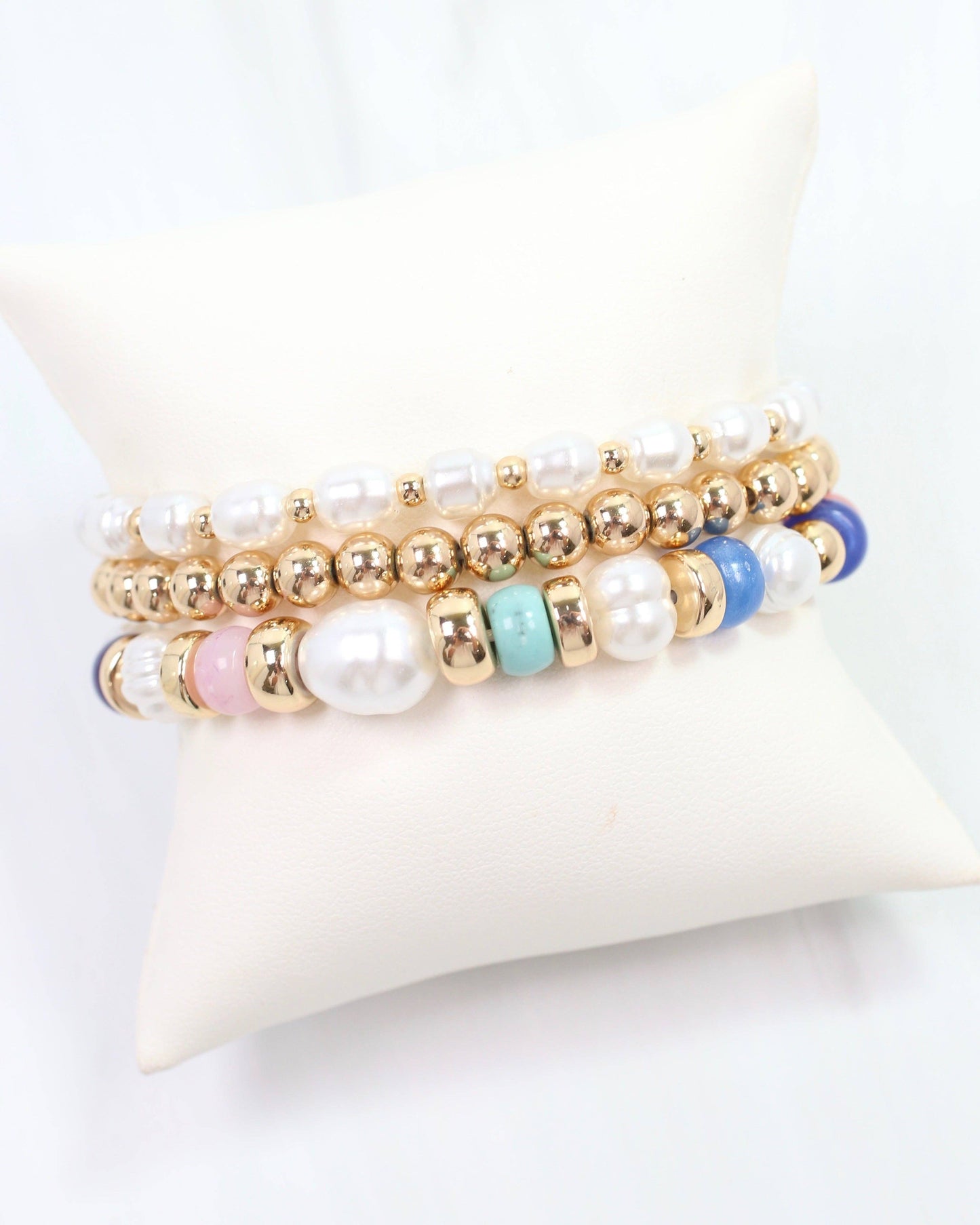 Bowie Bead and Pearl Bracelet Set