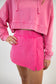 Pink Mineral Wash A-Line Skort