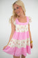 Pink Floral Gingham Dress