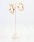 Frazee Pearl Hoop Worn Gold: Default