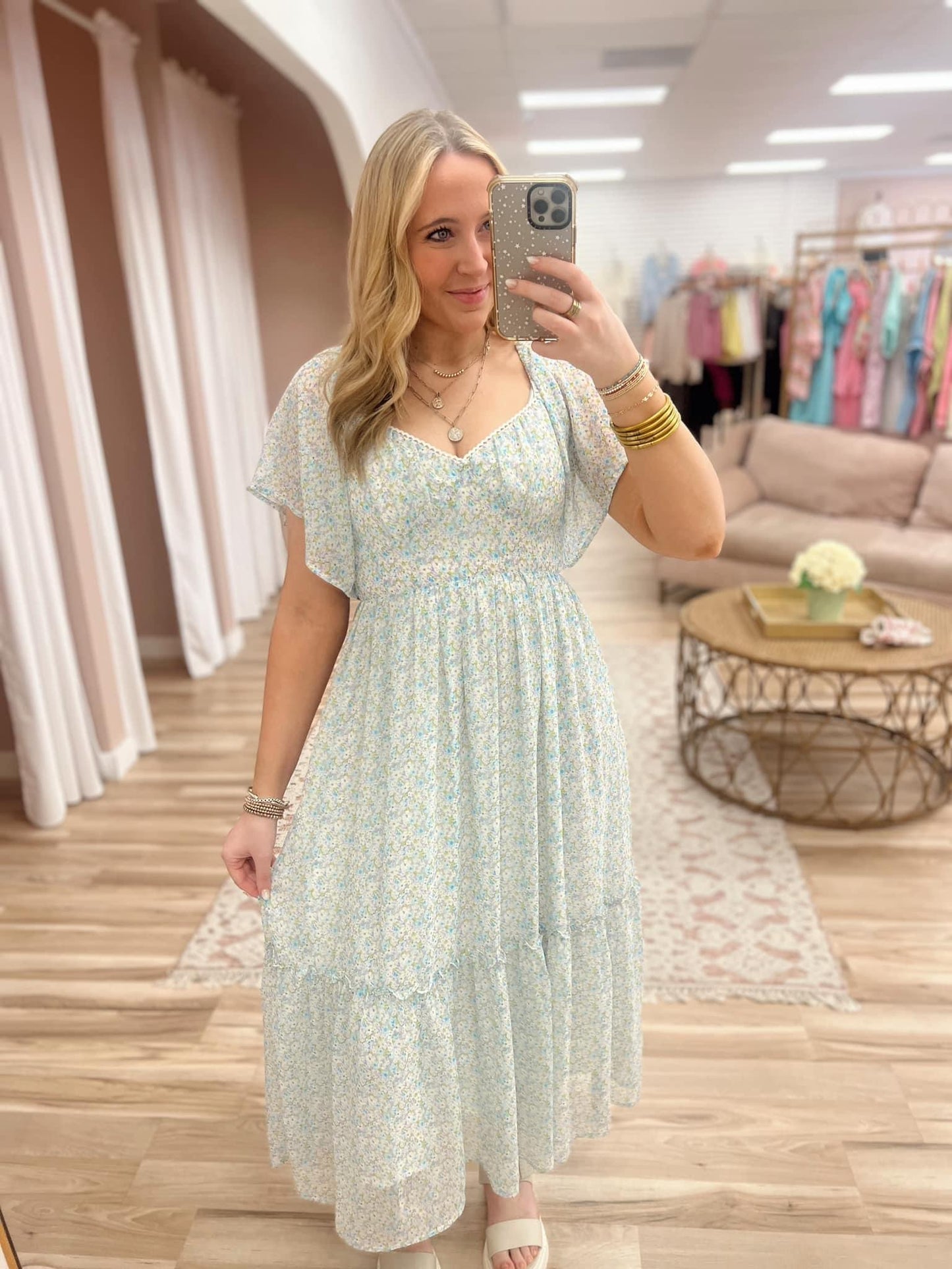 Dainty Feminine Florals Dress