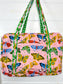 Pink Butterfly Quilted Duffle Weekender Bag