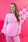 Blush "XOXO" Ribbed Pullover