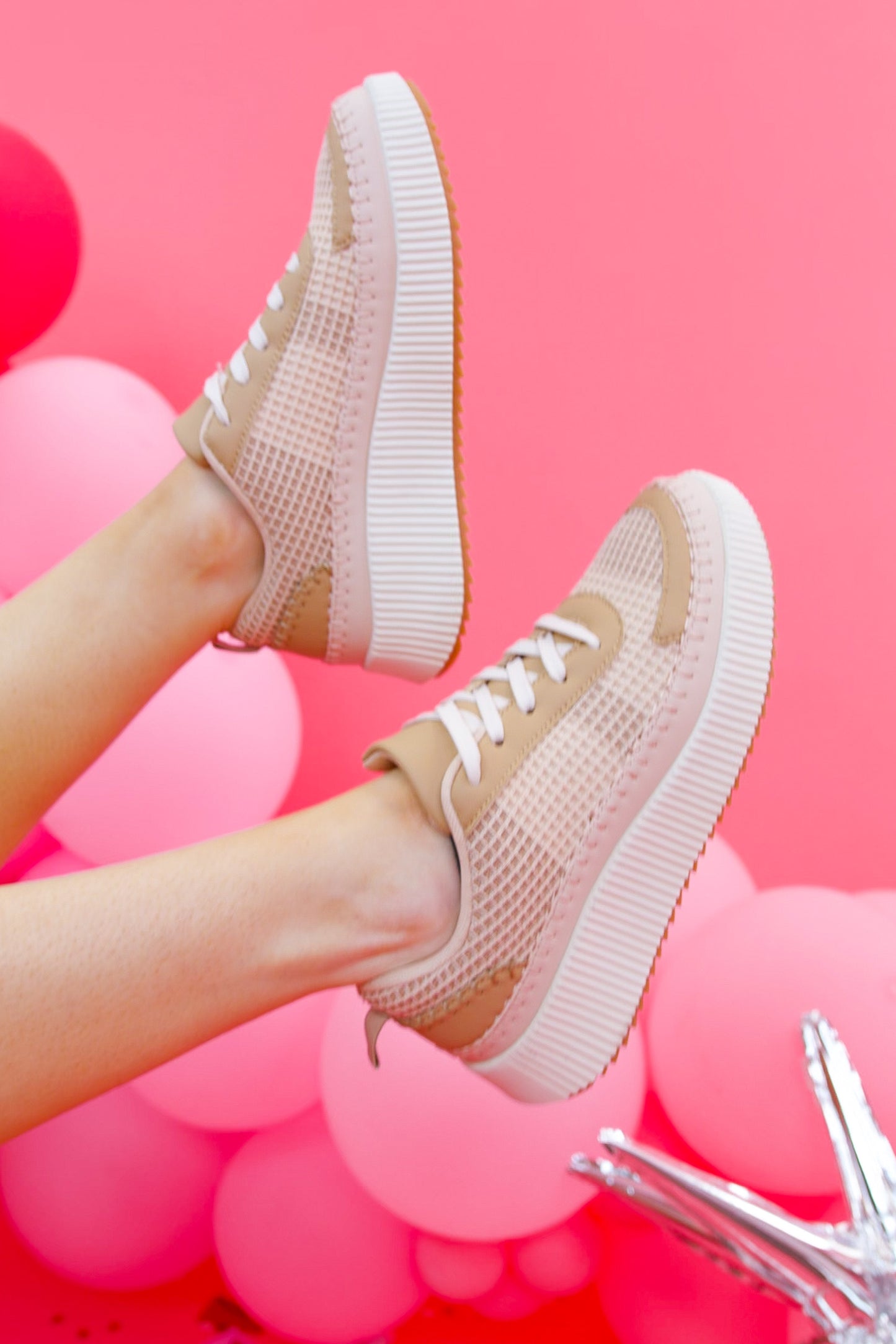 Blush Stitch Platform Sneaker