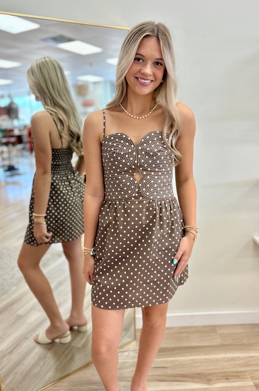 The Mocha Dot Dress