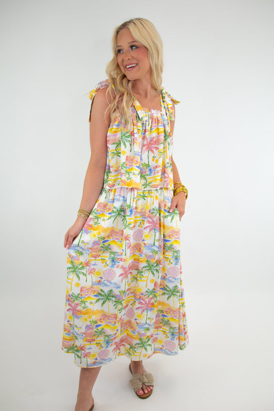 Tropical Print Cabana Skirt