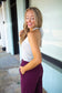 Halter Neck Ribbed Sweater Top