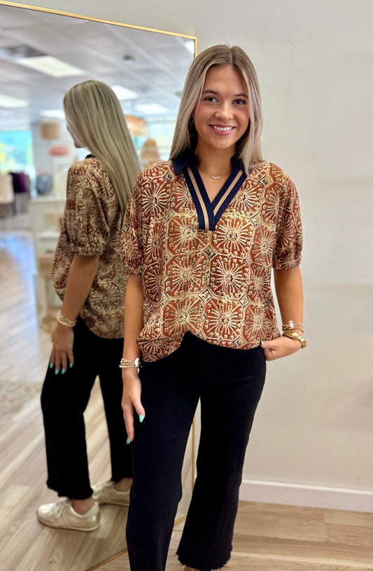 The Autumn Mosaic Top