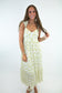 Ivory Spring Florals Ruffle Detail Dress