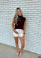 Plum Sleeveless Mock Sweater