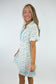 Vintage Blue Floral Mini Dress