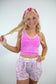 Ribbed V-Neck Padded Tank Top