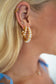 Pearl Bead Double Hoop Earrings
