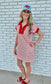 Red Striped Knit Mini Dress
