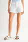 White Mid Rise Stretch Short