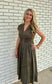 Olive Suede Midi
