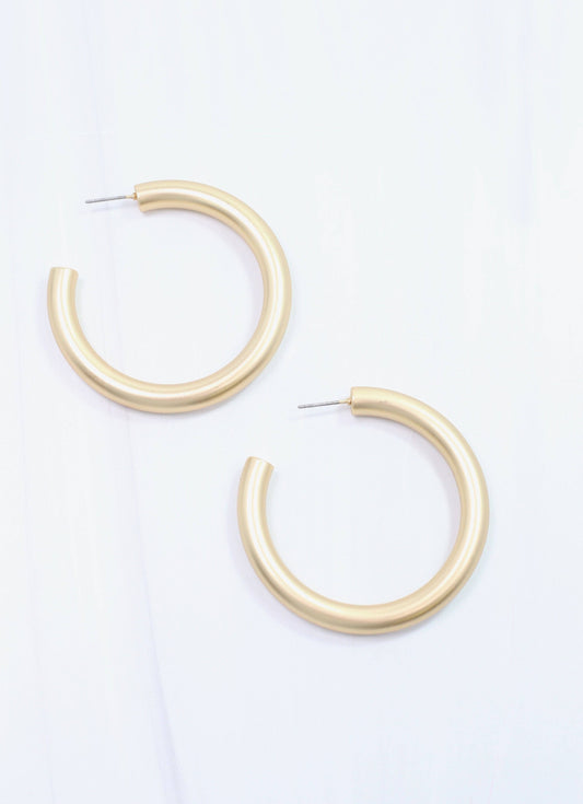 Perrineau Hoop Earring Matte Gold