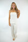 Natural Striped Linen Tank