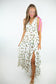 Ivory Print Tiered Dress