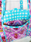 Purple Wildflowers Quilted Mini Duffle Bag