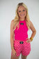 Pink Checkered Lulu Mac Shorts