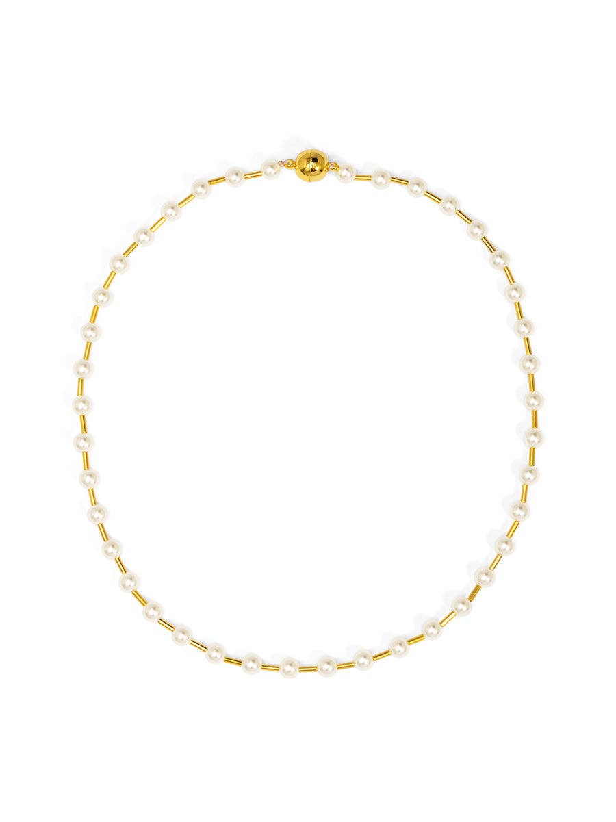 Pearl Bead Magnet Necklace
