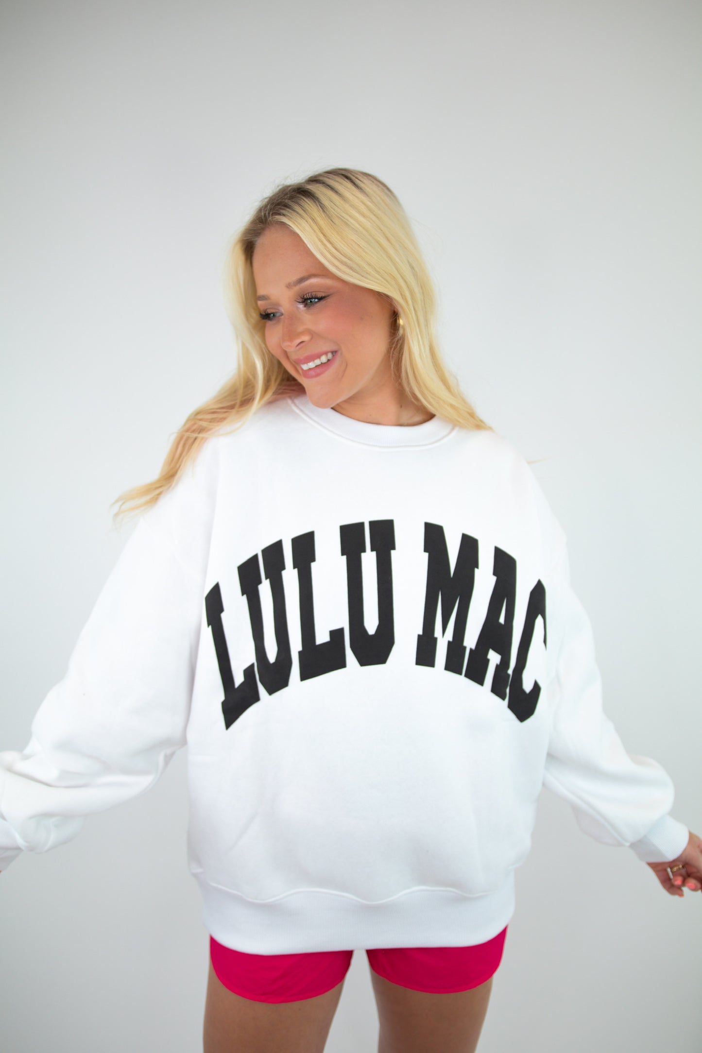 White/Black Lulu Mac Graphic Pullover