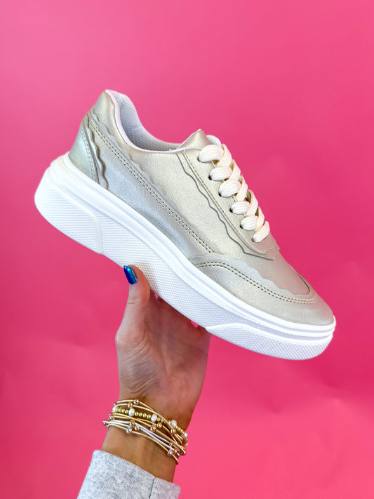 Gold Platform Sneakers