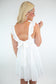 White Ruffle Tie Back Baby Doll Mini Dress