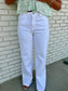 White Stretchy Wide Leg Jean