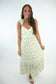 Ivory Spring Florals Ruffle Detail Dress