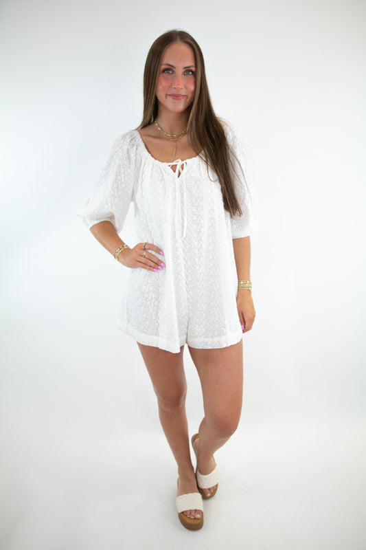 White Eyelet Romper