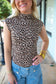 Leopard Print Mock Neck Tank