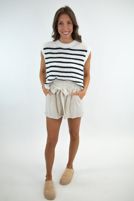 Soft Linen Tie Shorts