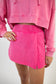 Pink Mineral Wash A-Line Skort