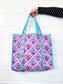 Purple Wildflowers Quilted Travel Tote