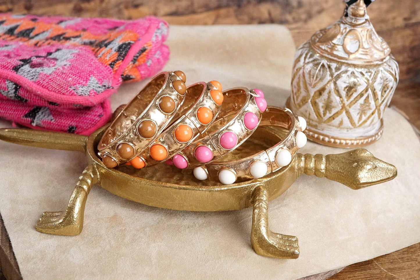 Eternity Statement Bangle Pink