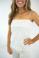 Natural Striped Linen Tank