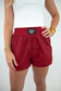 Maroon LULU MAC Shorts